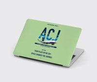 Thumbnail for Airbus ACJ TwoTwenty design on light green MacBook case