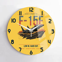 Thumbnail for F-15E Strike Eagle design on yellow no frame wall clock