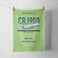 Thumbnail for Bombardier CRJ900 design on light green towel