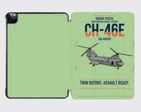Thumbnail for Boeing Vertol CH-46E Sea Knight design on light green ipad tablet case