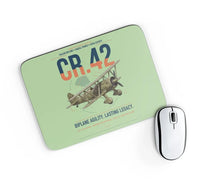 Thumbnail for Fiat CR.42 Falco design on light green rectangle mouse pad