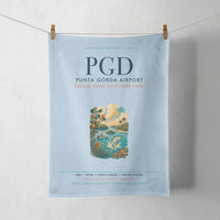 Thumbnail for Punta Gorda Airport (PGD) design on light blue towel