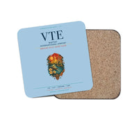 Thumbnail for Wattay International Airport Vientiane (VTE) design on light blue 1 piece coaster