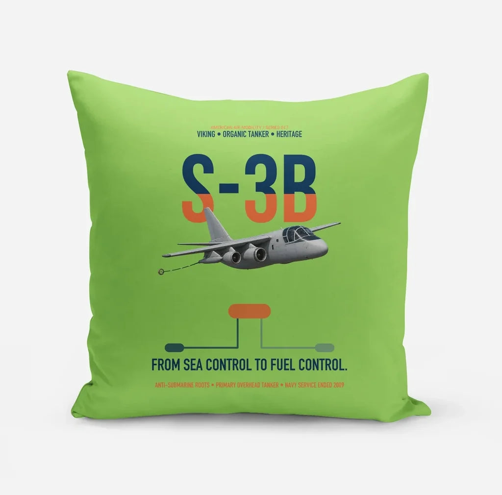 S-3B Viking design on light green pillow