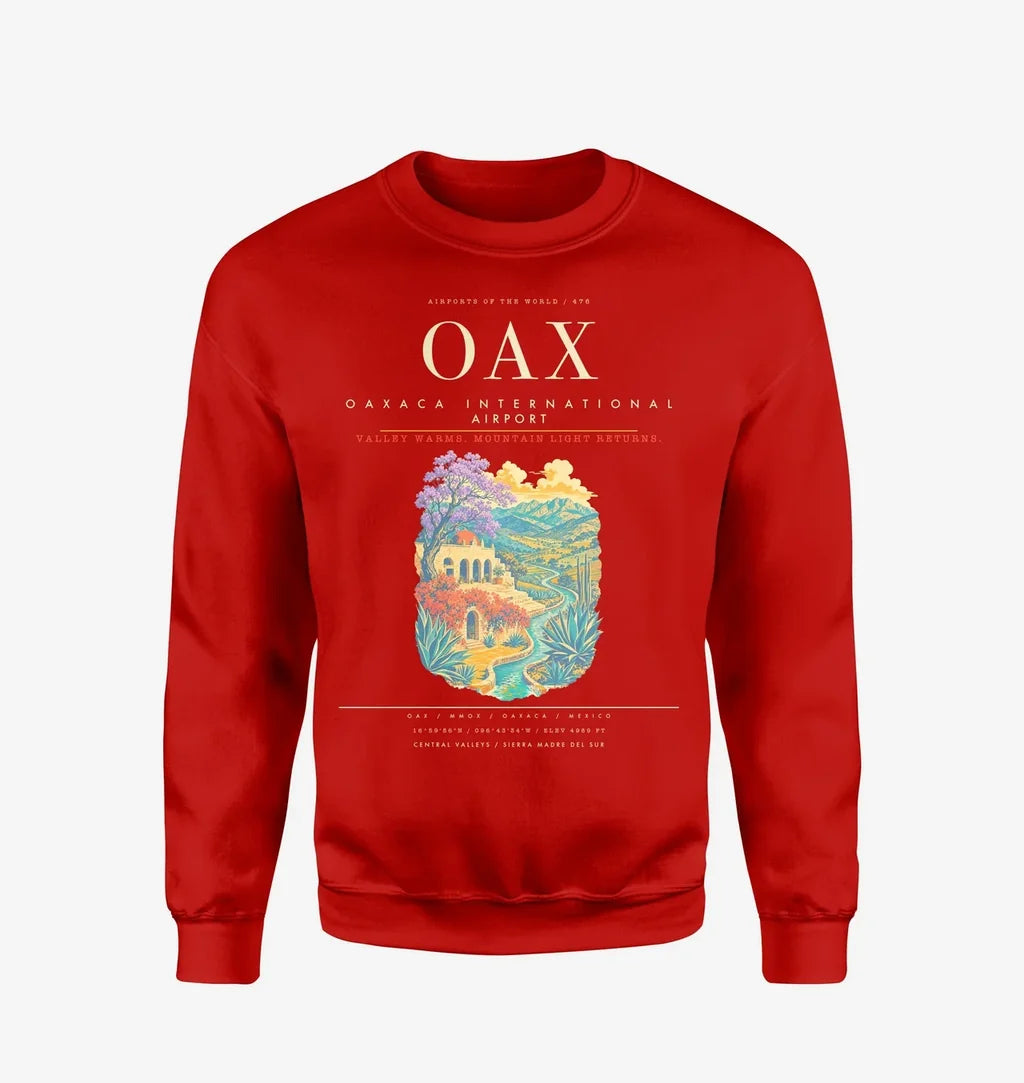Oaxaca International Airport OAX Sweatshirt - Red