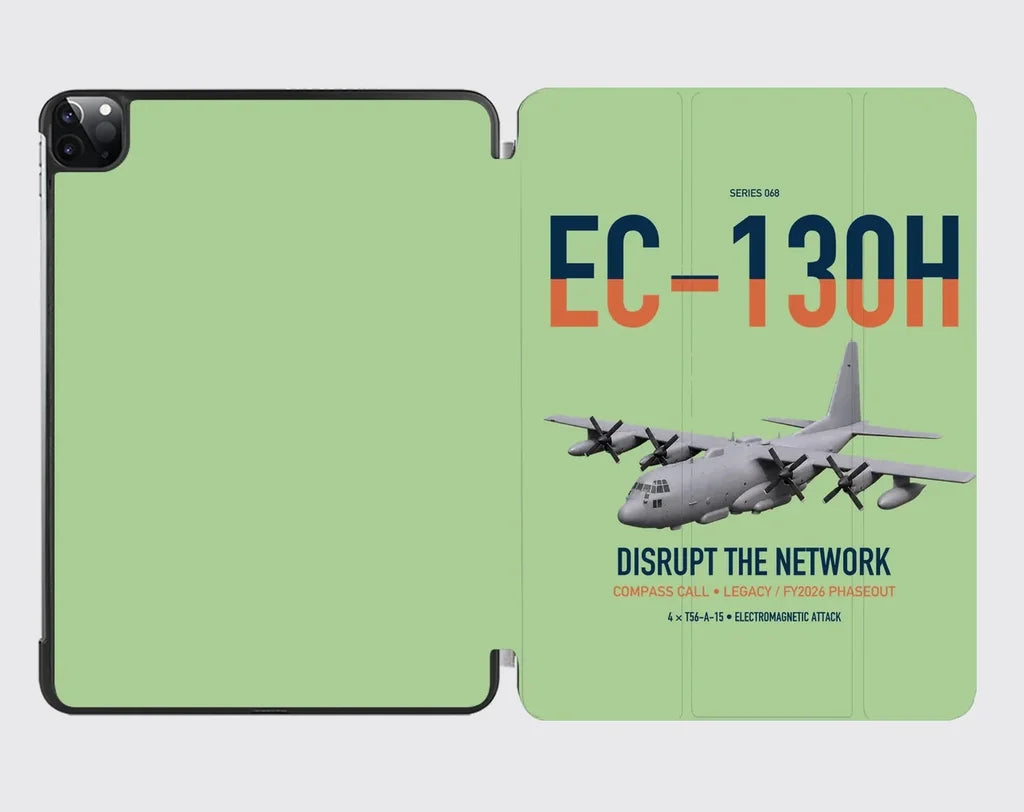 EC-130H Compass Call design on light green ipad tablet case