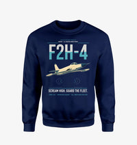 Thumbnail for F2H-4 Banshee design on navy blue sweatshirt