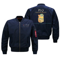 Thumbnail for Palanga International Airport (PLQ) design on blue bomber jacket