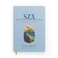 Thumbnail for Shenzhen Bao'an International Airport (SZX) design on light blue notebook