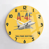 Thumbnail for A-4E Skyhawk design on yellow no frame wall clock