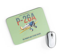 Thumbnail for Boeing P-26A Peashooter design on light green rectangle mouse pad