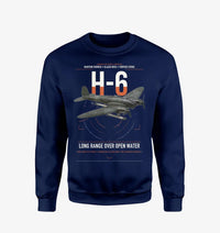 Thumbnail for Heinkel He 111H-6 design on navy blue sweatshirt