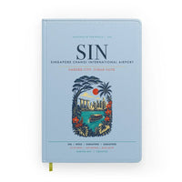 Thumbnail for Singapore Changi International Airport (SIN) design on light blue notebook