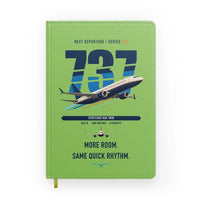 Thumbnail for Boeing 737 MAX 9 design on light green notebook