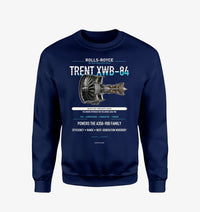 Thumbnail for TRENT XWB-84 design on navy blue sweatshirt