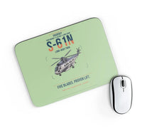 Thumbnail for Sikorsky S-61N design on light green rectangle mouse pad