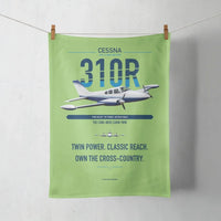Thumbnail for Cessna 310R design on light green towel