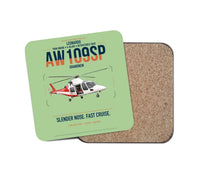 Thumbnail for Leonardo AW109SP GrandNew design on light green 1 piece coaster