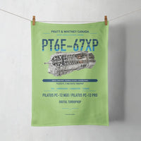Thumbnail for PT6E-67XP design on light green towel