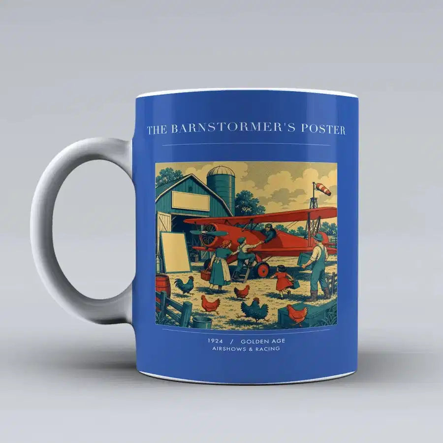 VINTAGE G4165 - The Barnstormer's Poster - Ceramic Mug design on blue