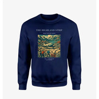 Thumbnail for VINTAGE G4097 - The Highland Strip - Designed Sweatshirts design on navyblue
