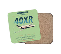Thumbnail for Bombardier Learjet 40XR design on light green 1 piece coaster