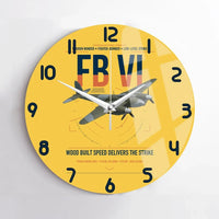 Thumbnail for de Havilland Mosquito FB VI design on yellow no frame wall clock