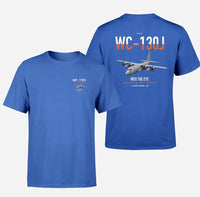 Thumbnail for WC-130J Hurricane Hunter design on blue double-side t-shirt, double-side print