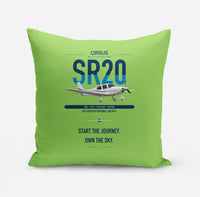 Thumbnail for Cirrus SR20 design on light green pillow