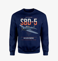 Thumbnail for SBD-5 Dauntless design on navy blue sweatshirt