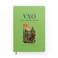 Thumbnail for Växjö Småland Airport (VXO) design on light green notebook