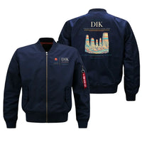 Thumbnail for Dickinson Theodore Roosevelt Regional Airport (DIK) design on blue bomber jacket