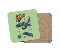 Thumbnail for How Planes Fly V2 design on light green 1 piece coaster