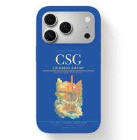 Thumbnail for Columbus Airport (CSG) design on blue iPhone 17 Pro MagSafe case