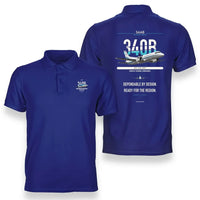 Thumbnail for Saab 340B design on blue polo