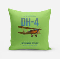 Thumbnail for Airco DH-4 Liberty Plane design on light green pillow