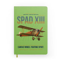 Thumbnail for SPAD XIII design on light green notebook