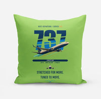 Thumbnail for Boeing 737 MAX 10 design on light green pillow