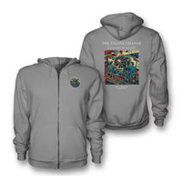 Thumbnail for VINTAGE G4167 - The Engine Change - Premium Zipped Hoodie design on gray