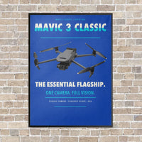 Thumbnail for DJI Mavic 3 Classic vertical canvas print - framed - blue background