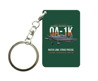 Thumbnail for OA-1K SKYRAIDER II Key Chain design on dark green key chain