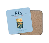 Thumbnail for Osaka Kansai International Airport (KIX) design on light blue 1 piece coaster
