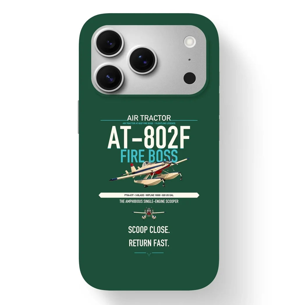 Air Tractor AT-802F Fire Boss design on dark green magsafe iphone case, for iPhone 17 Pro
