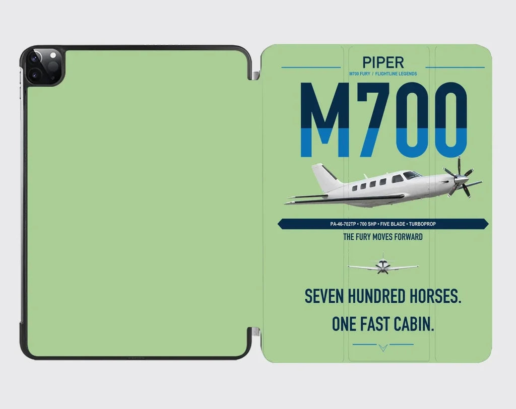 Piper M700 Fury design on light green ipad tablet case