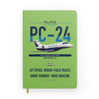 Thumbnail for Pilatus PC-24 design on light green notebook