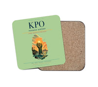 Thumbnail for Pohang Airport (KPO) design on light green 1 piece coaster