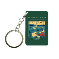 Thumbnail for VINTAGE G4178 - The Tailwheel School - Designed Key Chain design on darkgreen