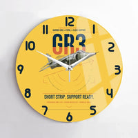 Thumbnail for Hawker Siddeley Harrier GR3 design on yellow no frame wall clock