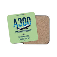 Thumbnail for Airbus A300B2 design on light green 1 piece coaster