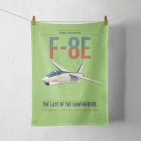 Thumbnail for F-8E Crusader design on light green towel